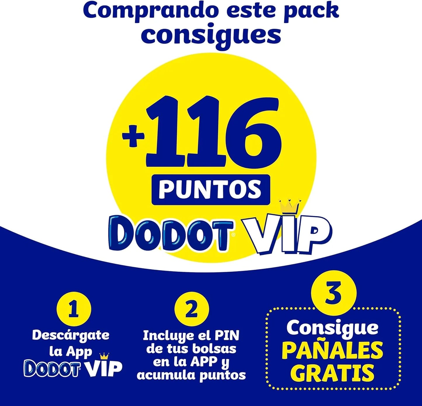 Dodot Pañales Bebé Activity, Talla 6 (13-18 kg), 116 Pañales, Hasta 12h de Protección Antifugas y Ajuste, Pack Mensual