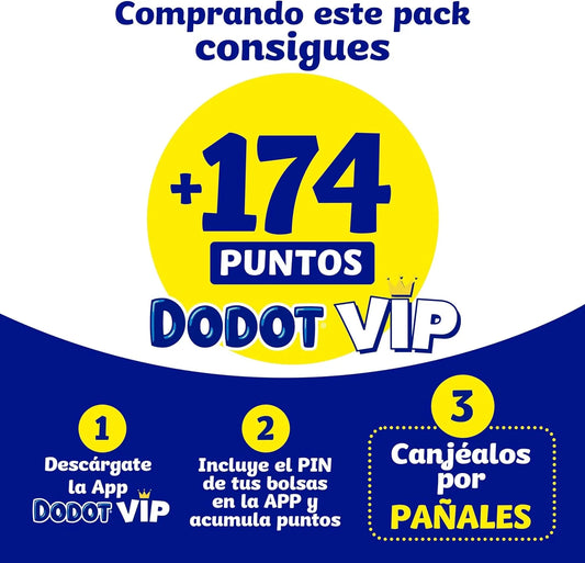 Dodot Pañales Bebé Activity, Talla 4 (9-14 kg),174 Pañales, Hasta 12h de Protección Antifugas y Ajuste, Pack Mensual