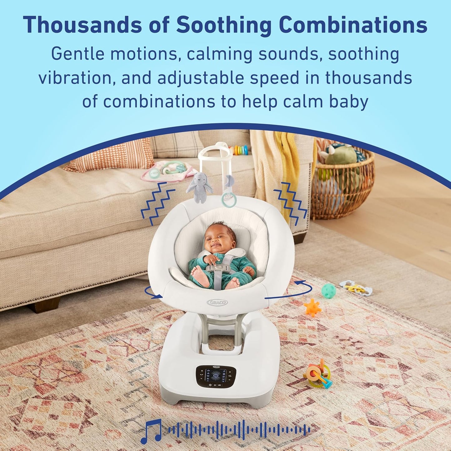 Graco SmartSense Baby Swing with Cry Detection Technology